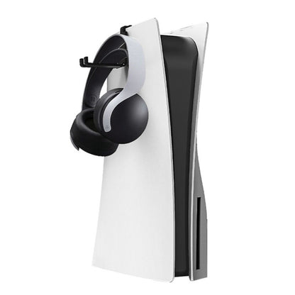 iplay HBP-266 For Sony PS5 Game Console Headphone Storage Side Rack Gamepad Hanger, White, Black