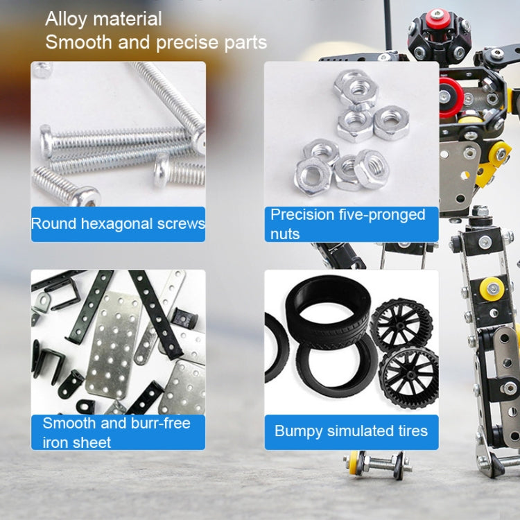 High Difficulty Assembly Building Block Toys Handmade Assembly Robot Metal Model, Humanoid, Spider, Walking Human