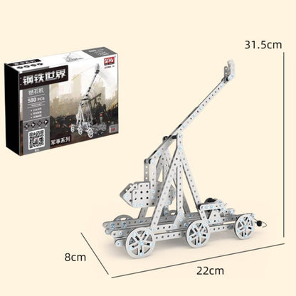 Puzzle Toys Intelligence Hand Assembly Mechanical Gear Transmission Building Blocks High Difficulty Metal Model, 580pcs Stone Throwing Machine, 660pcs Crossbow, 820pcs Dragon Crossbow, 500pcs Twisted Rock Thrower