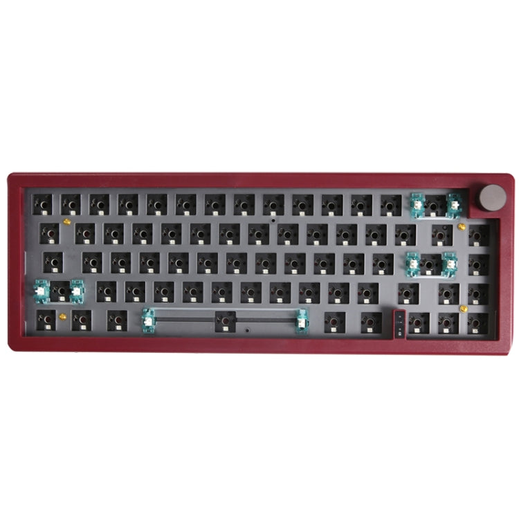 67 Keys Three-mode Customized DIY With Knob Mechanical Keyboard Kit Supports Hot Plug RGB Backlight, White, Black, Claret, Purple, Green, Blue