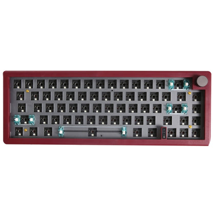 67 Keys Three-mode Customized DIY With Knob Mechanical Keyboard Kit Supports Hot Plug RGB Backlight, White, Black, Claret, Purple, Green, Blue