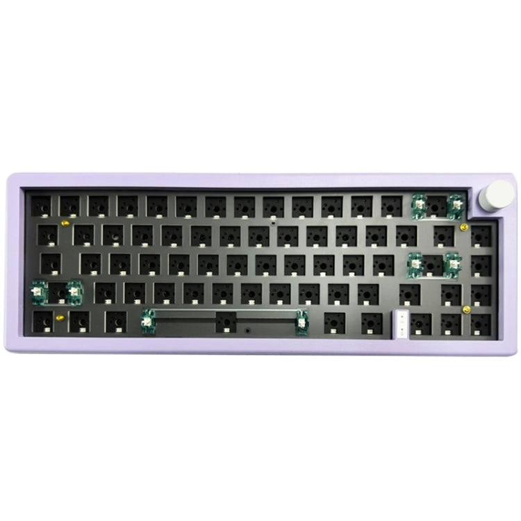 67 Keys Three-mode Customized DIY With Knob Mechanical Keyboard Kit Supports Hot Plug RGB Backlight, White, Black, Claret, Purple, Green, Blue