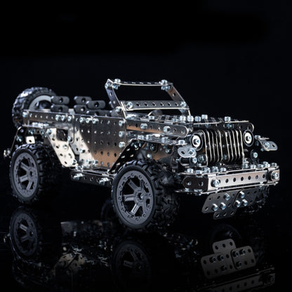 Assembly Off-Road Vehicle Intelligence Manual Assembly Toy Machinery Building Metal Model, Off-Road Vehicle