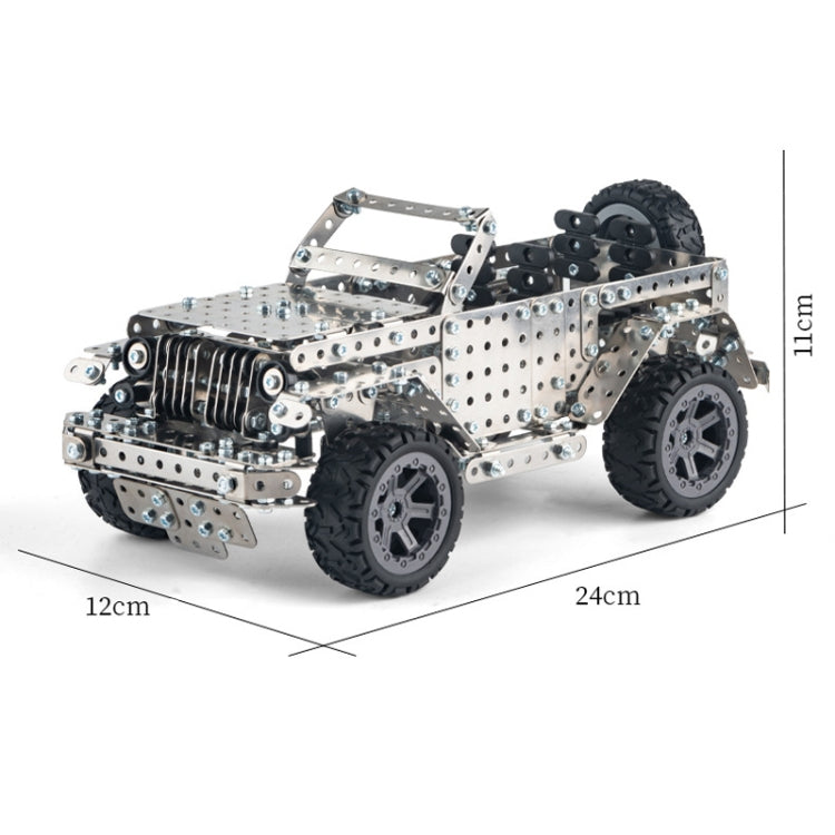 Assembly Off-Road Vehicle Intelligence Manual Assembly Toy Machinery Building Metal Model, Off-Road Vehicle