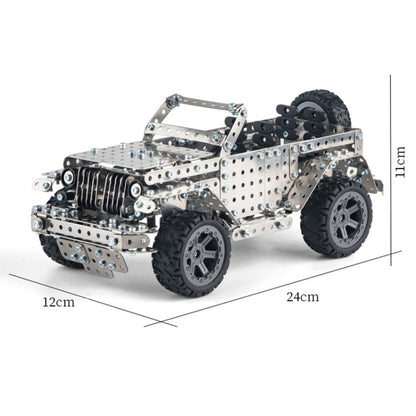 Assembly Off-Road Vehicle Intelligence Manual Assembly Toy Machinery Building Metal Model, Off-Road Vehicle