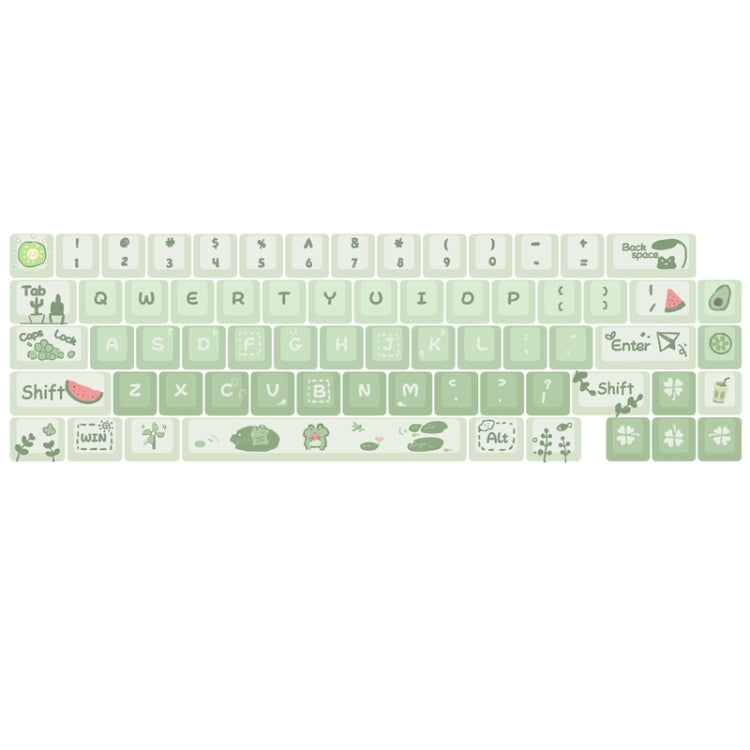 66 Keys 5-sided Heat Rise PBT Personalized Keycaps, 66 Keys Blue, 66 Keys Green