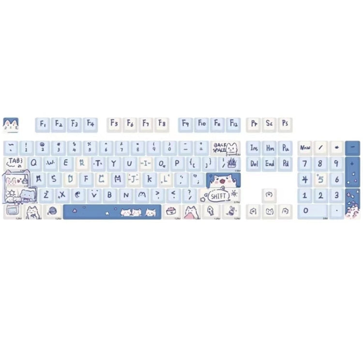 148 Keys MDA Height 5-sided Heat Rise PBT Mechanical Keyboard Keycaps, 148 Keys Blue, 148 Keys Green