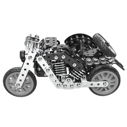 Metal Assembly Model Building Blocks Manual Assembly Retro Side Motorcycle Toy, Side Tricycle