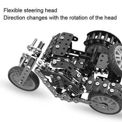 Metal Assembly Model Building Blocks Manual Assembly Retro Side Motorcycle Toy, Side Tricycle