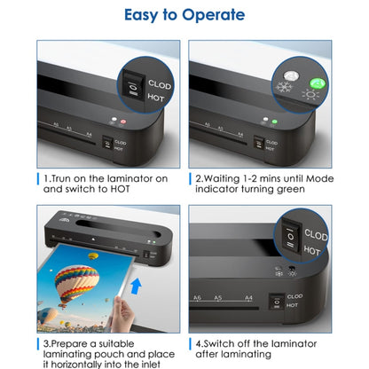 FN333 A4 Photo Laminating Machine With Hot And Cold Mode, Set 1, Set 2, Set 3, Set 4