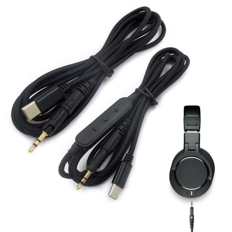 For M40X / ATH-M50X / M60X / M70X TYPE-C/USB-C Audio Headphone Cable, Style:, ZS0211 Standard Version, ZS0211 Wire Control Version