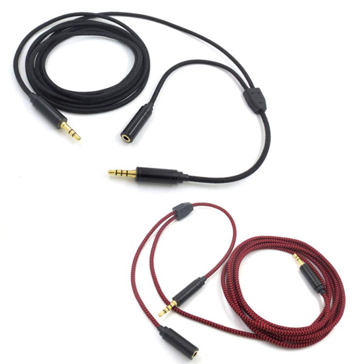 3.5mm Voice Party Live Recording Audio Cable Mobile Game Projection Computer Chat Link Cable, ZS0203 Black, ZS0203 Red Black