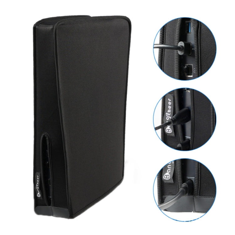 For PS5 Host Waterproof Dustproof Protective Cover Compatible With Digital Optical Drive Version, For PS5 (Black)