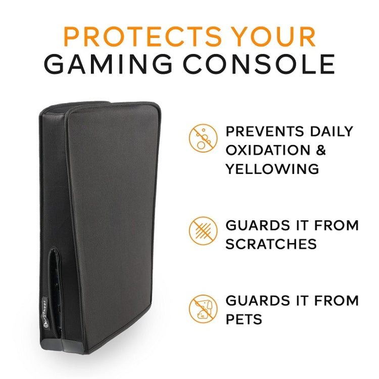For PS5 Host Waterproof Dustproof Protective Cover Compatible With Digital Optical Drive Version, For PS5 (Black)