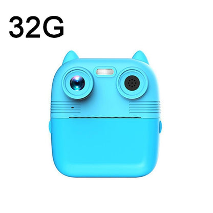 1080P Instant Print Camera 2.8-inch IPS Screen Front and Rear Dual Lens Kids Camera, Pink, Blue, Pink+32G Card, Blue+32G Card