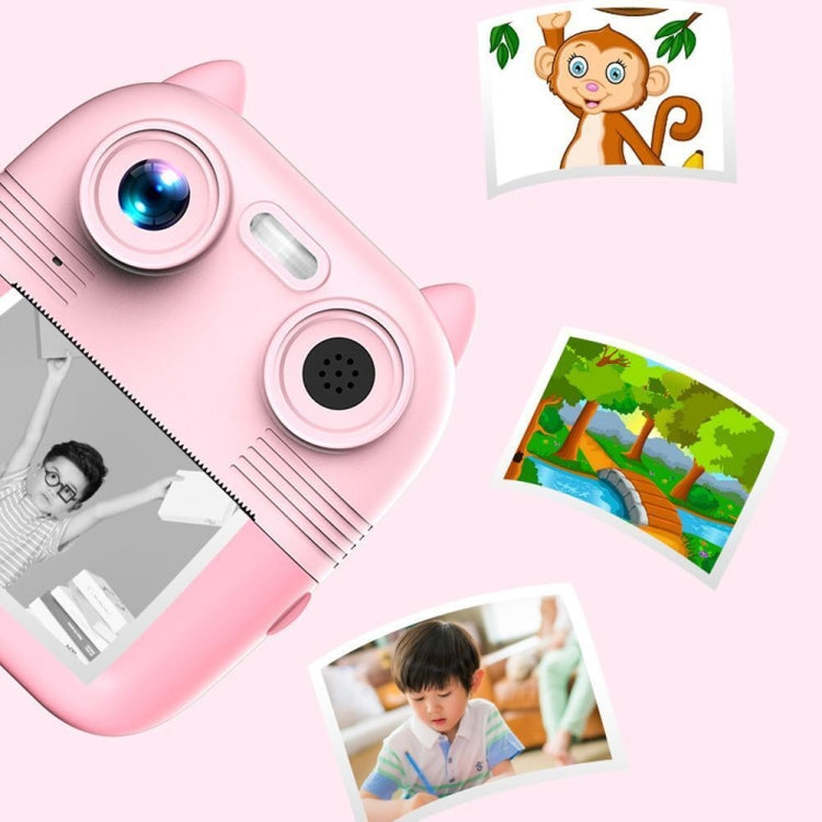 1080P Instant Print Camera 2.8-inch IPS Screen Front and Rear Dual Lens Kids Camera, Pink, Blue, Pink+32G Card, Blue+32G Card