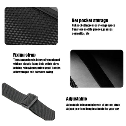 Car Seat Leather Multifunctional Tissue Water Cup Storage Hanging Bag
