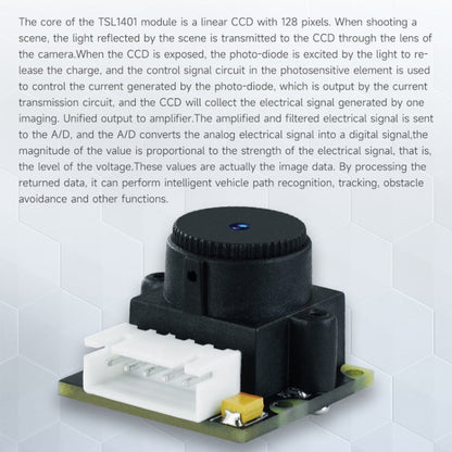 Yahboom Single Column CCD Camera Module Linear Array Sensor, TSL1401, TSL1401+Bracket