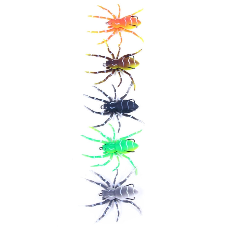 HENGJIA 8cm 7g Lua Spider Soft Bait Bionic Mimic Bait, 1, 2, 3, 4, 5, 5 Colors