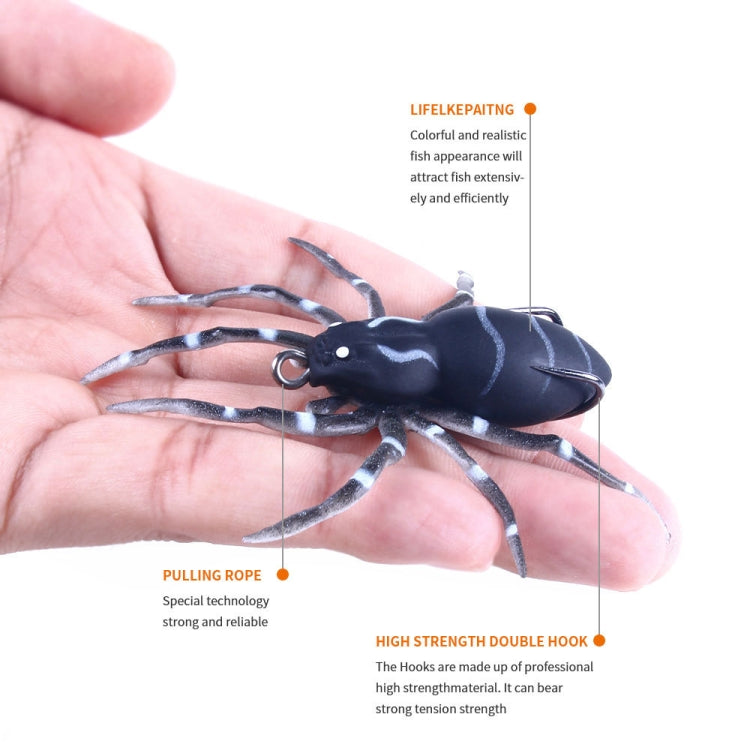 HENGJIA 8cm 7g Lua Spider Soft Bait Bionic Mimic Bait, 1, 2, 3, 4, 5, 5 Colors