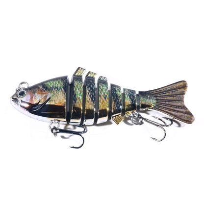 HENGJIA 10cm 24g Bionic Multi-Section Fish Bait Plastic Electroplating Fake Bait, JM060 (1), JM060 (2), JM060 (3), JM060 (4), JM060 (5), JM060 (6)