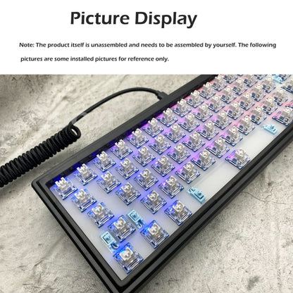 Hot Swap Shaft Wired RGB Back Light Customized Mechanical Keyboard Kit, Beige, Purple Transparent