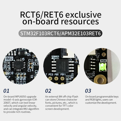 Yahboom MCU RCT6 Development Board STM32 Experimental Board ARM System Core Board, STM32F103C8T6, APM32E103RET6, STM32F103RCT6, 0.96 inch TFT Color Screen