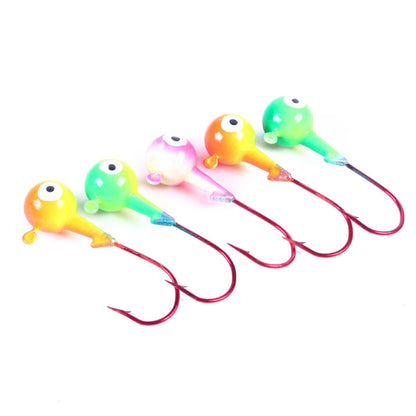 HENGJIA 5colors/set Lua Lead Head Hook Set Colorful Fish Hook Set, 7g, 10.5g