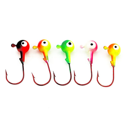 HENGJIA 5colors/set Lua Lead Head Hook Set Colorful Fish Hook Set, 7g, 10.5g