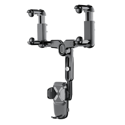 Car Rearview Mirror Navigation Retractable Multifunctional Mobile Phone Holder