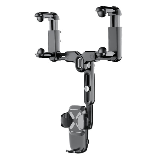 Car Rearview Mirror Navigation Retractable Multifunctional Mobile Phone Holder