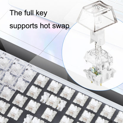 100 Keys Customized Gaming Wired Mechanical Keyboard Transparent Keycap, Green Shaft (Black), Red Shaft (White), Red Shaft (Black)