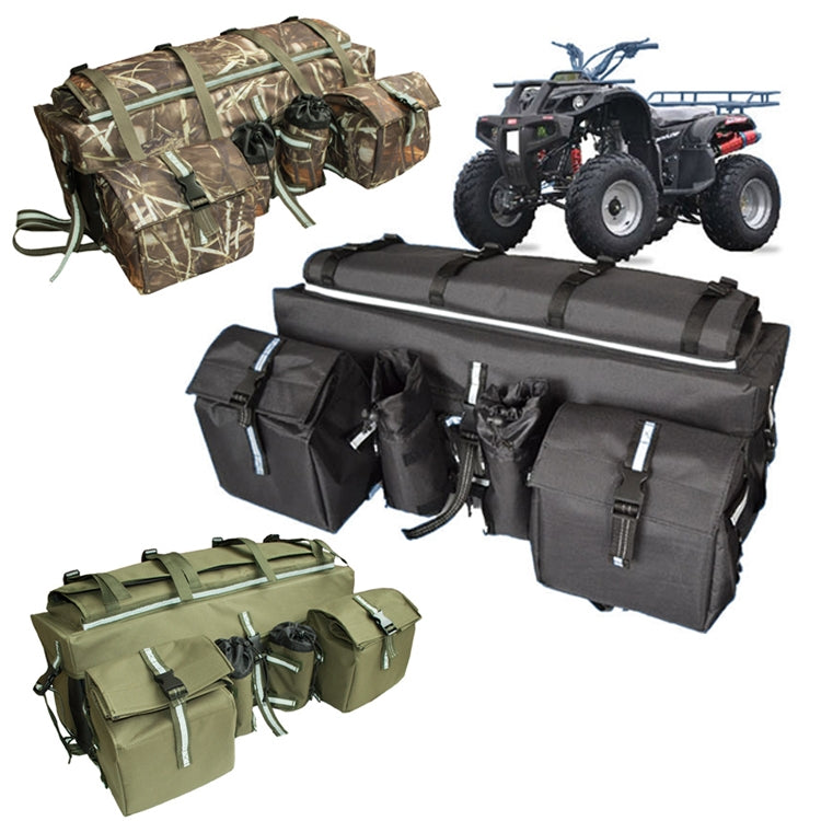 ATV Bag Quad Bike Go Kart Bag Snowmobile Mountain Bike Bag, Black, Army Green