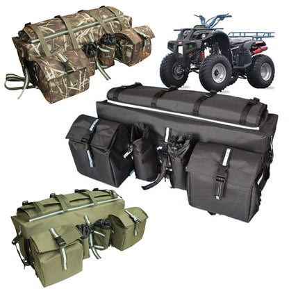 ATV Bag Quad Bike Go Kart Bag Snowmobile Mountain Bike Bag, Black, Army Green