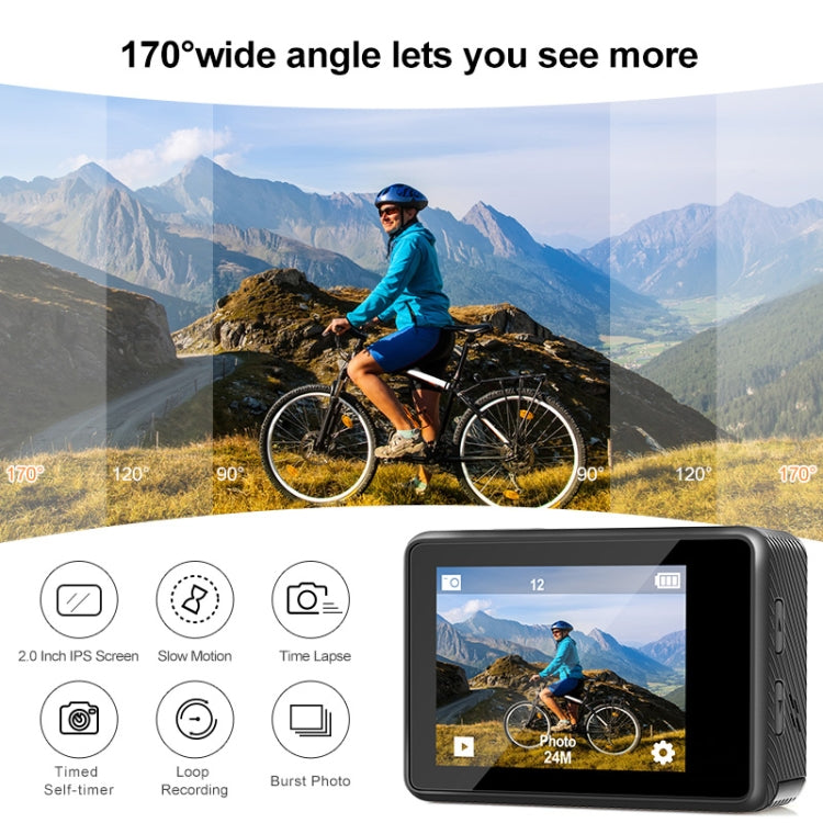 WIFI Color Dual-Screen HD 4K Video Outdoor Waterproof Sports Camera, Q60AR