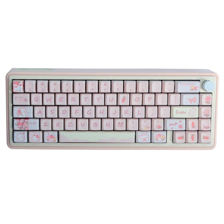 Bluetooth Wireless 3-mode RGB Backlit Gaming Mechanical Keyboard Aluminum Alloy Kit + Keycap, Light Blue, Pink, Light Green