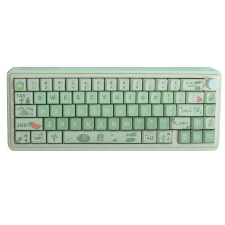 Bluetooth Wireless 3-mode RGB Backlit Gaming Mechanical Keyboard Aluminum Alloy Kit + Keycap, Light Blue, Pink, Light Green