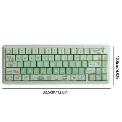Bluetooth Wireless 3-mode RGB Backlit Gaming Mechanical Keyboard Aluminum Alloy Kit + Keycap, Light Blue, Pink, Light Green