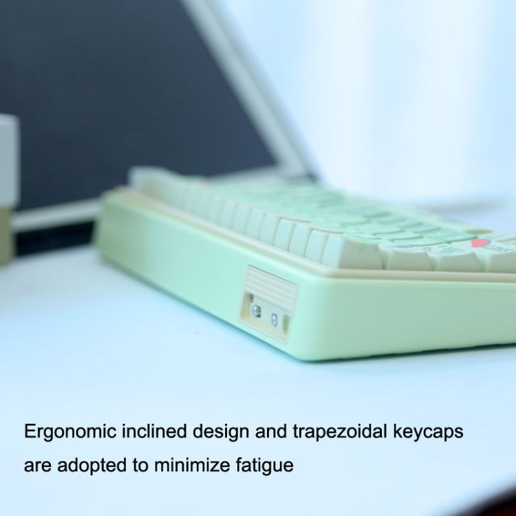 Bluetooth Wireless 3-mode RGB Backlit Gaming Mechanical Keyboard Aluminum Alloy Kit + Keycap, Light Blue, Pink, Light Green