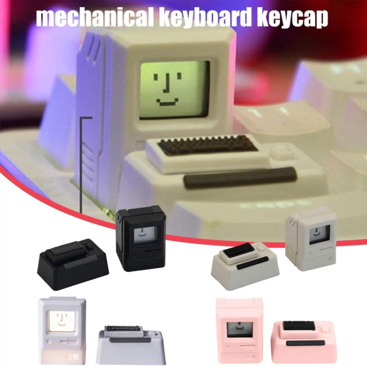 Mechanical Keyboard MAC Retro Light Transmission Keycap, White, Pink, Black, Silver Gray