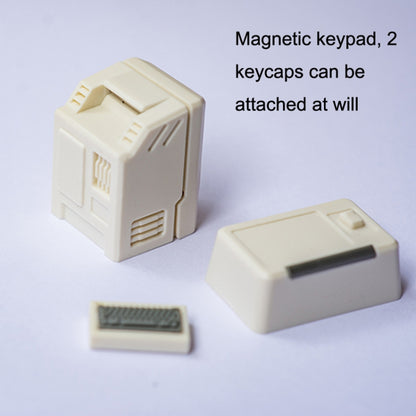 Mechanical Keyboard MAC Retro Light Transmission Keycap, White, Pink, Black, Silver Gray