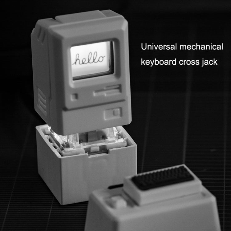 Mechanical Keyboard MAC Retro Light Transmission Keycap, White, Pink, Black, Silver Gray