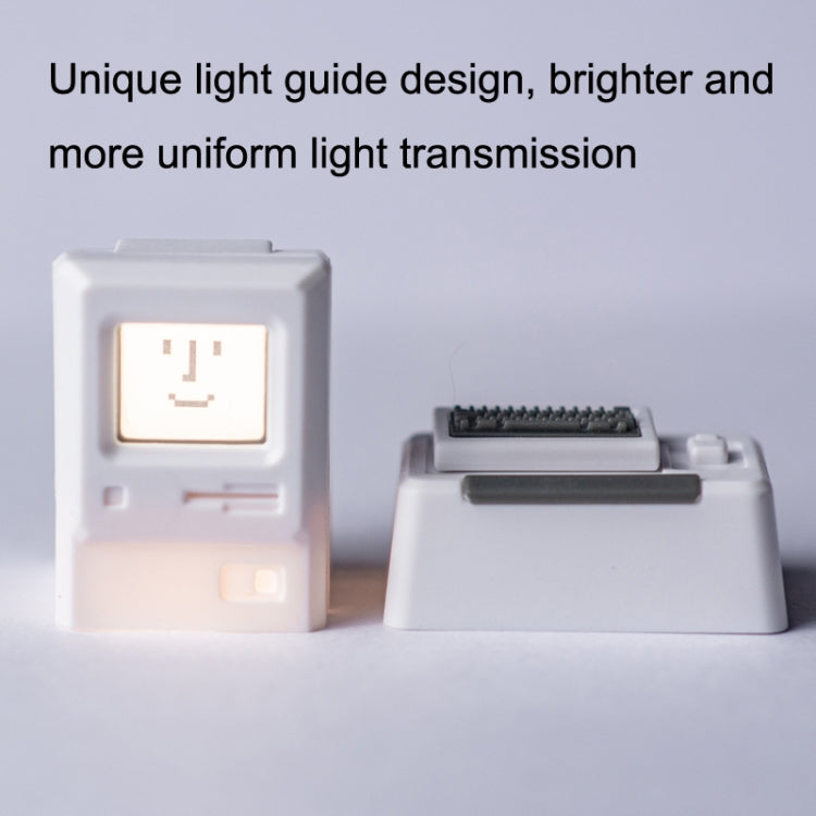 Mechanical Keyboard MAC Retro Light Transmission Keycap, White, Pink, Black, Silver Gray
