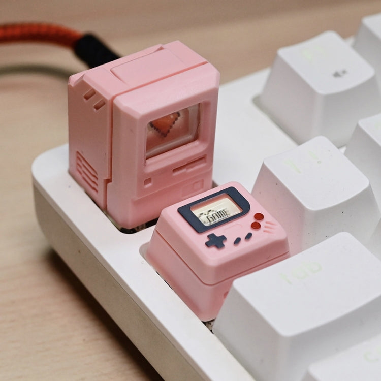 Mechanical Keyboard MAC Retro Light Transmission Keycap, White, Pink, Black, Silver Gray