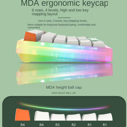 82 Keys Bluetooth Wireless 3-mode RGB Hot-plug Customized Mechanical Keyboard Kit + Keycap, Kit + Keycap(White), Kit + Keycap(Black)