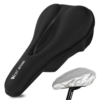 WEST BIKING Bike Cushion Cover Thick Silicone Quick Release Seat Cushion