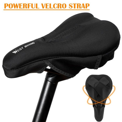 WEST BIKING Bike Cushion Cover Thick Silicone Quick Release Seat Cushion