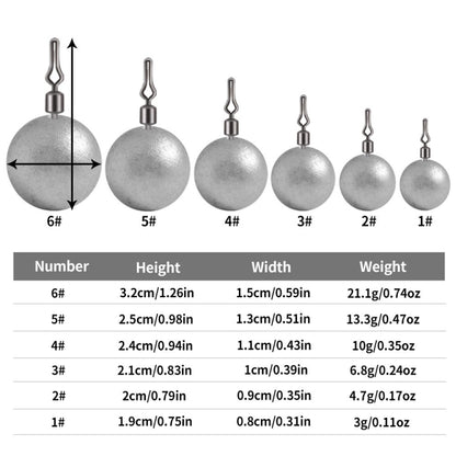 Fishing Lead Pendant Sea Fishing Lua Spherical Spinning Biting Lead Fishing Gear, HENGJIA 20pcs/bag 3.5g, HENGJIA 15pcs/bag 5g, HENGJIA 15pcs/bag 7g, HENGJIA 10pcs/bag 10g, HENGJIA 10pcs/bag 14g, HENGJIA 5pcs/bag 20g