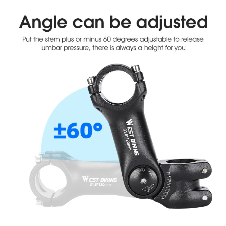 WEST BIKING Mountain Bike Adjustable Handlebar Angle Riser Handlebar Lift Accessories, 25.4x100mm