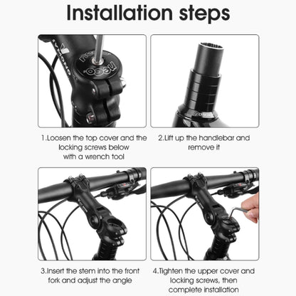 WEST BIKING Mountain Bike Adjustable Handlebar Angle Riser Handlebar Lift Accessories, 25.4x100mm